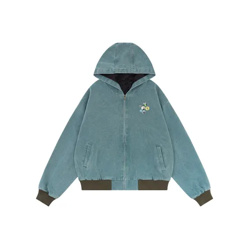 EOEI Куртки Пальто Унисекс Озерный зеленый