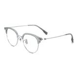Прозрачно-серый | Серебряный-C02 & Защита от синего света, 0 диоптрий, линзы