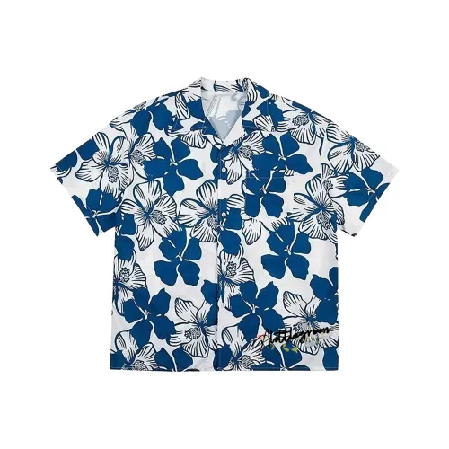 Bug small green Синий Унисекс Рубашки