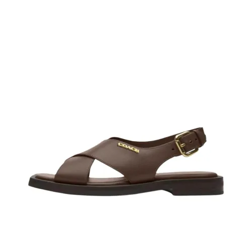 COACH one Ремень Сандалии Женские Коричневый