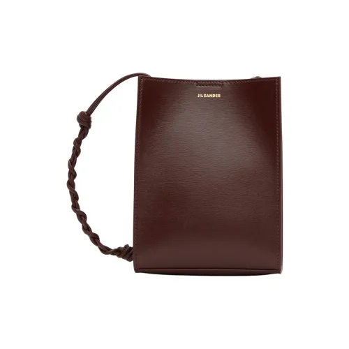 JIL SANDER Tangle Телячья кожа Плечевая сумка Маленькая Женская Бордовый