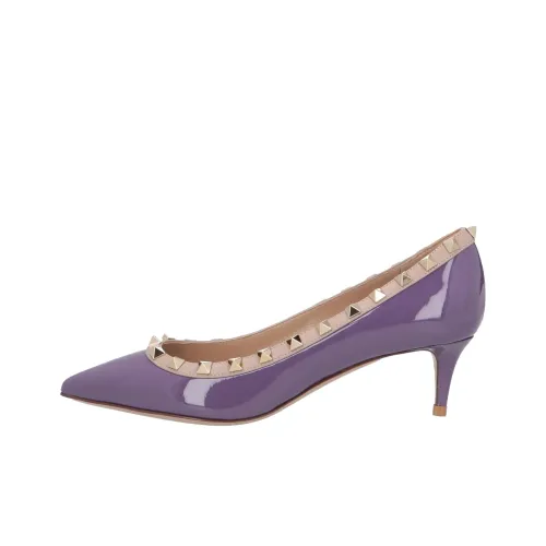 Valentino Rockstud Высокие каблуки Фиолетовый Женские