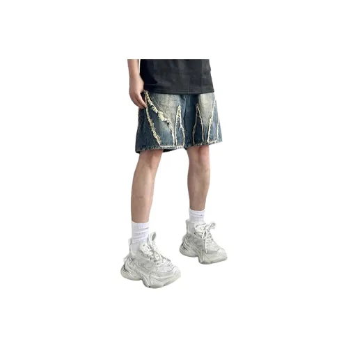 WOKXSS Темно-синие унисекс джинсовые шорты