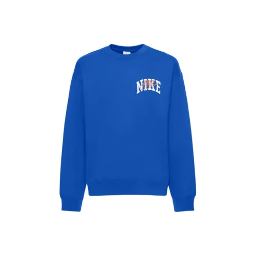 nike Long Sleeve Свитшот с круглым вырезом Мужской Синий