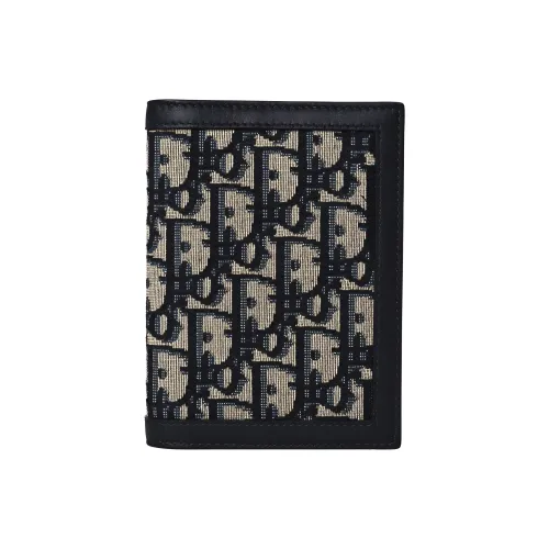 DIOR Холст с кожей Картхолдер с Passport HOLDER Унисекс Черный