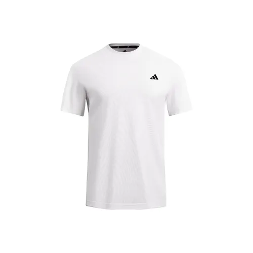 Adidas Спорт Круглый вырез Короткий рукав Мужской Белый