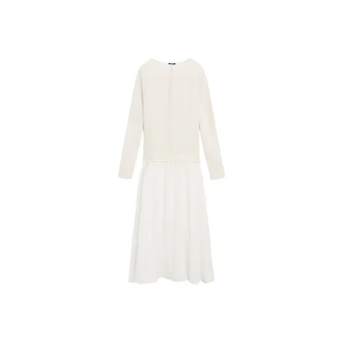 Massimo Dutti Длинное платье с длинными рукавами женское