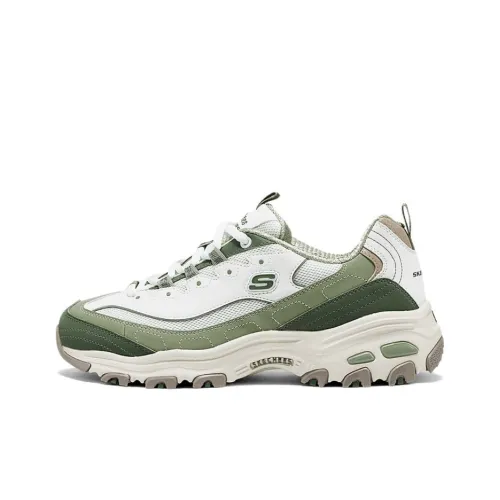 Skechers массивные кроссовки с низким верхом, белые и зеленые, женские