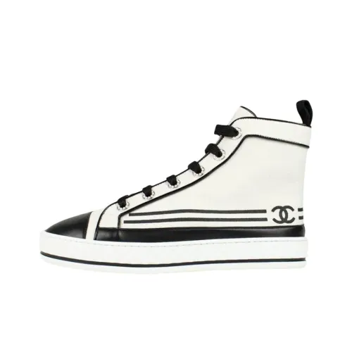 CHANEL Высокие Кроссовки для скейтбординга Женские Белые