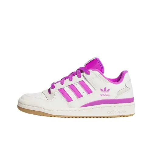 Adidas Originals Forum Abrasion Resistant Низкий Топ Повседневная Обувь Женская Белый Фиолетовый