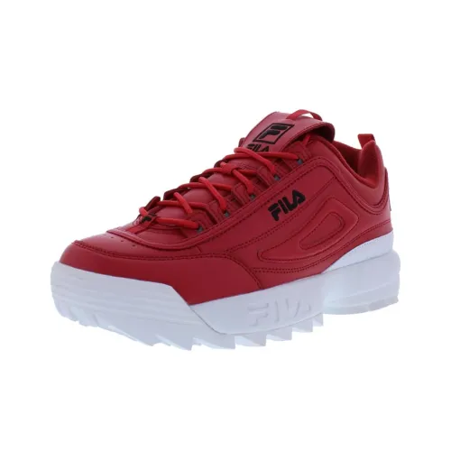 FILA DISRUPTOR II PREMIUM Устойчивый к истиранию Низкий Топ Повседневная обувь Мужская Красная