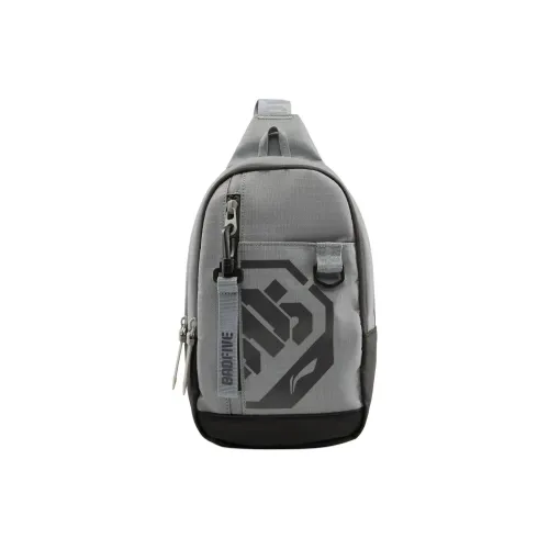 LINING Badfive Полиэстер Одно Плечо Сумка через плечо Sling Сумка Стандартная Унисекс Ультраматовый Серый