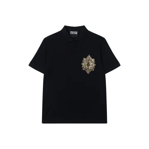VERSACE JEANS COUTURE Мужская черная поло