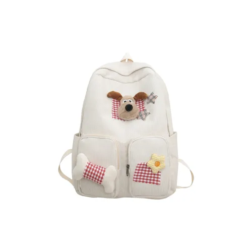 JIANMU Вельвет Рюкзак Женский Белый Коричневый