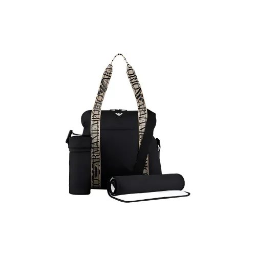 EMPORIO ARMANI Переработанный нейлон MOTHER And Малыш Сумка Сумка на одно плечо Женская Черная