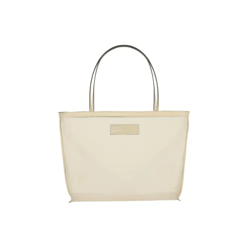 TORY BURCH Тонкий тюль ткань с кожей наппа комбинированная сумка-тоут сумка для покупок сумка на плечо сумка женская песочный цвет