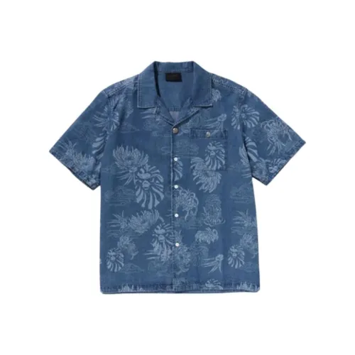 A BATHING APE SS25 Рубашка Мужская Синяя