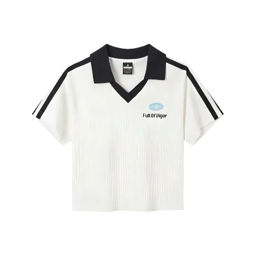 XTEP Rainy Белый/Глубокий черный Женские Поло