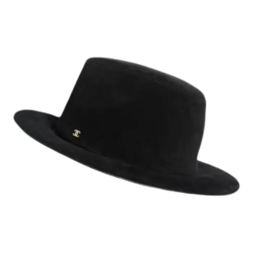 CHANEL Телячья кожа Bucket Hats Unisex Черный