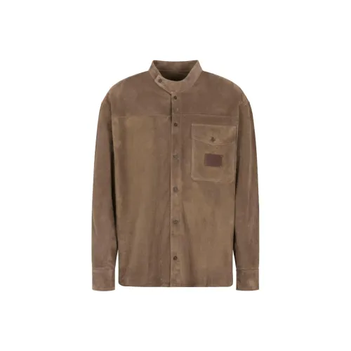 EMPORIO ARMANI Кожа Куртка Мужская Бежевая