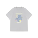 [Dense 100% cotton] Вересковый серый (Outline Медвежонок)
