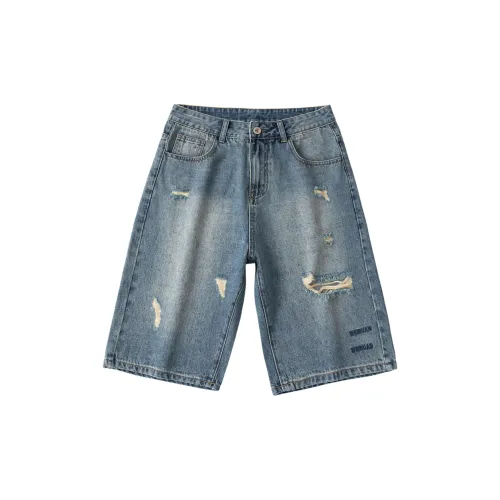 MEXISHION Blue Men's Denim Shorts MEXISHION Синий Мужские Джинсовые Шорты