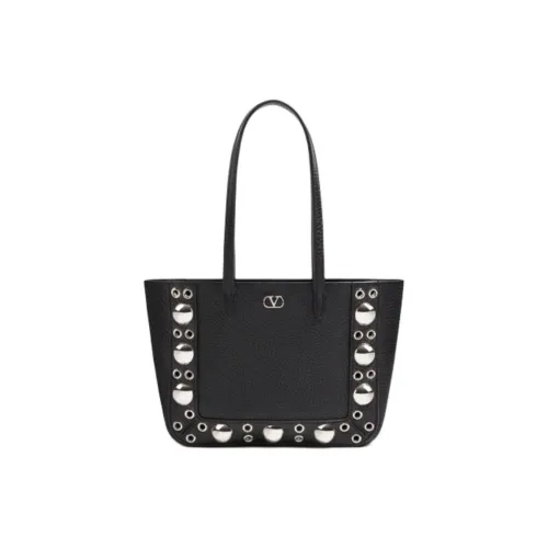 Valentino Телячья кожа Тоут Сумка Сумка для покупок Сумка на плечо Сумка мини Женская Черная