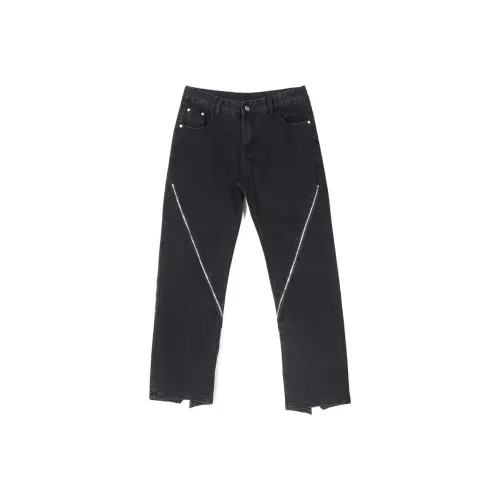 YOUSEKOO Черные Унисекс Повседневные Брюки