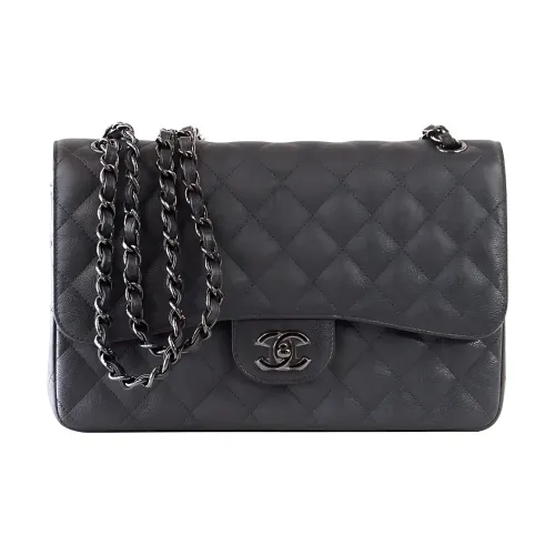 CHANEL Classic Flap CF Черная застежка Сумка через плечо Женская Черная