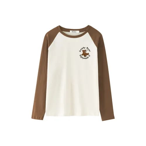 MIZIQI Реглан с длинным рукавом футболка женская