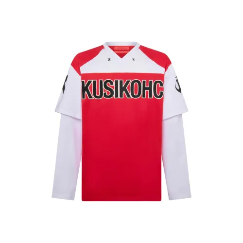 KUSIKOHC Красный/Белый Мужская T-Рубашка