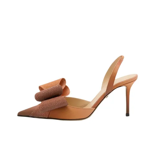 MACH MACH Le Cadeau Низкий каблук Высокий каблук 8,5 см Женский Коричневый