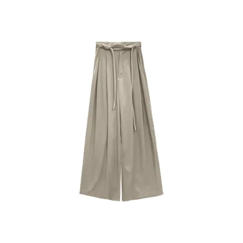 POPO.INFO Хаки Женские Повседневные Брюки