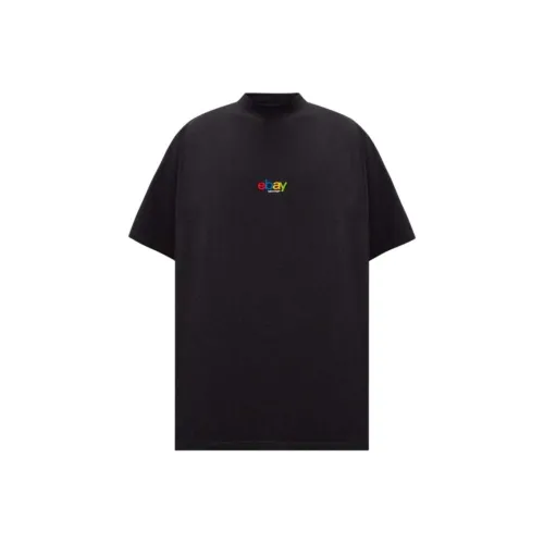 Balenciaga T-Shirt Loose Fit Unisex Black Баленсиага T-рубашка свободного кроя унисекс черная