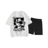 Фотиния Серый Топ Черные Штаны