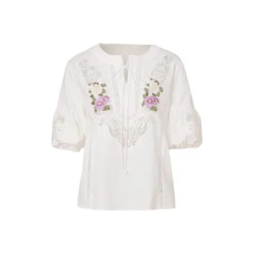 IHDXD 2025 Весна Рукав-фонарик T Рубашка Женская