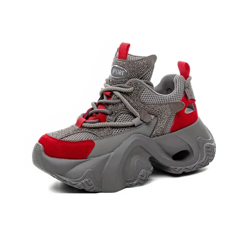 PLO CART Износостойкий Дышащий Легкий Низкий Топ Кроссовки с Толстой Подошвой Женские