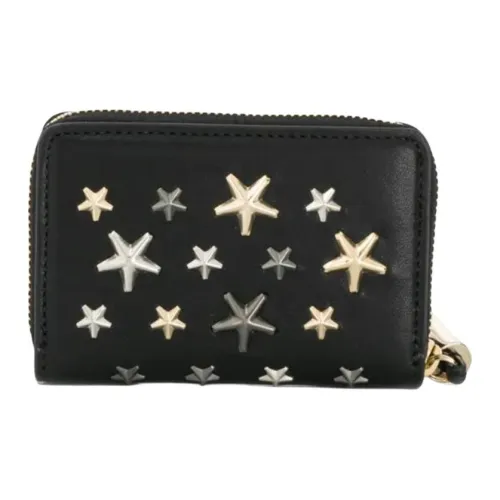 Jimmy Choo Телячья кожа Монета Кошелек Женские Черный