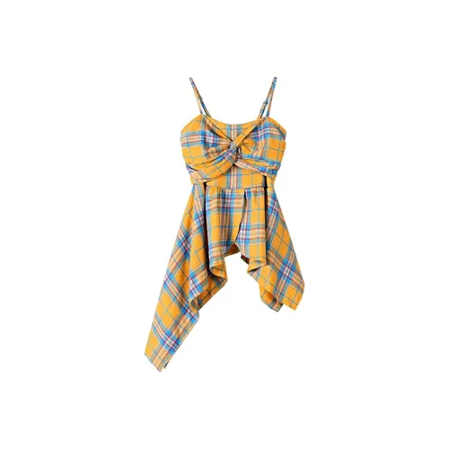 Mu Qingqing Желтые Женские Камисоли