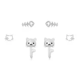 Серьги-гвоздики "Котенок Ласточкин хвост"