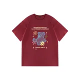 [Dense 100% cotton] Бордовый (с контуром Медведя)