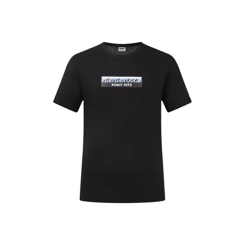 Pony Черные Мужские T-Рубашки