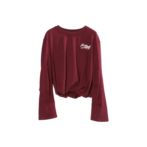 GURUI Maharishi Бургундский 6A Женские Свитшоты