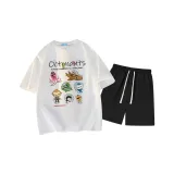 Белый топ, черный низ