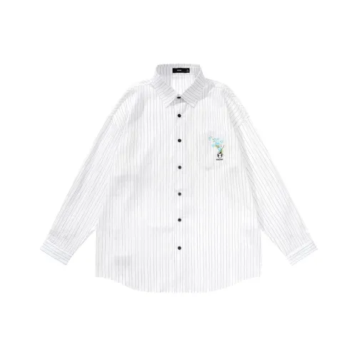 GENANX Рубашка Унисекс Серо-белые полосы