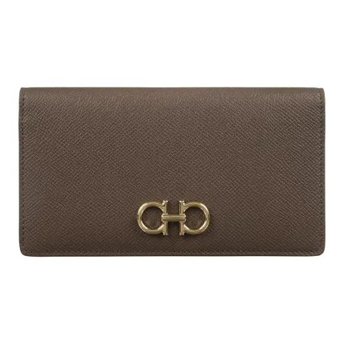 FERRAGAMO GANCINI Логотип Кошелек Мужской Кофе