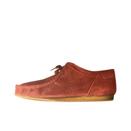 Clarks Wallabee Мужские повседневные туфли Низкий топ Бордовый Мужской
