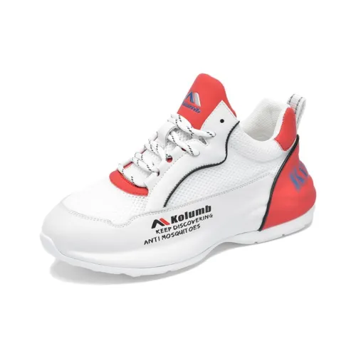 KOLUMB Легкий увеличивающий высоту с амортизацией низкий топ кэжуал женский белый красный