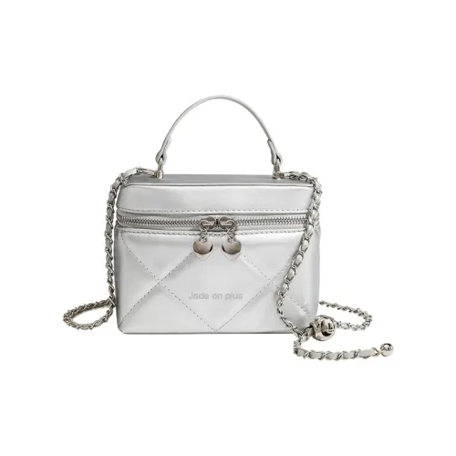 Jade En Plus ПУ (полиуретан) Коробка Сумка Сумка через плечо Сумка для женщин Ледниковый серебристый