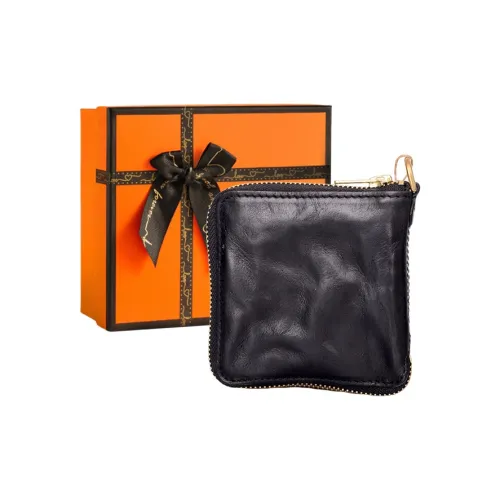 OUBOTE Кошелек из коровьей кожи Мужской Черный Кофейный